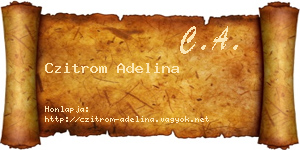 Czitrom Adelina névjegykártya